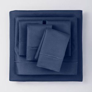 Queen 6pc 800 Thread Count Solid Sheet Set Graphite Blue - Threshold Signature™